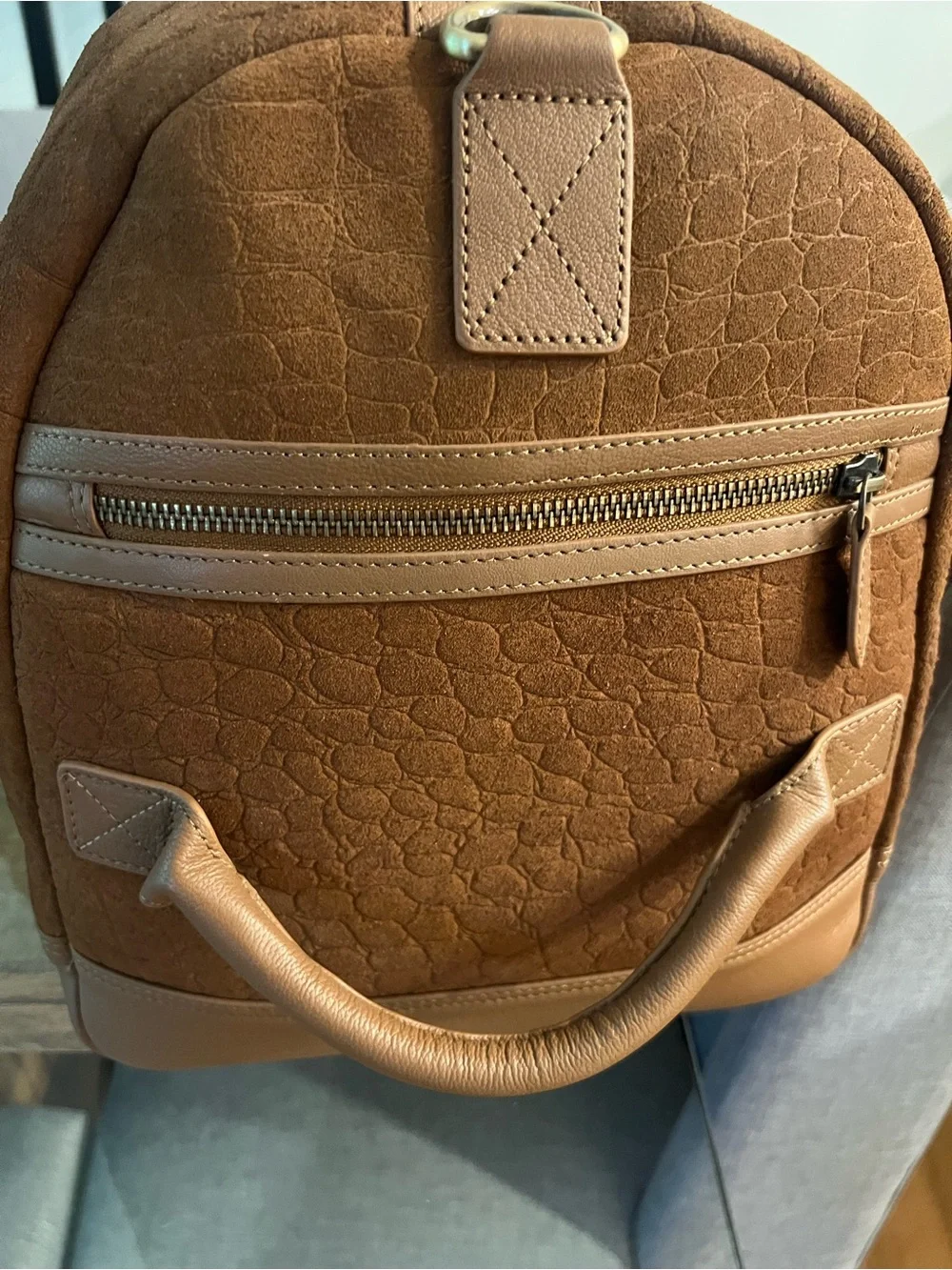 Jason Wu Brown Leather & Suede Duffel Bag